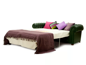 CHESTERFIELD CLASSIC ORIGINS - 3 seater tufted leather sofa bed by Crearte Collections - view 3